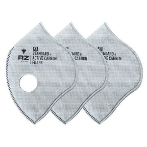 RZ Mask F1 Standard Activated Carbon Replacement Filters for Mask- 3-Pack