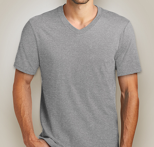 District V.I.T. V-Neck T-shirt - Light Heather Grey