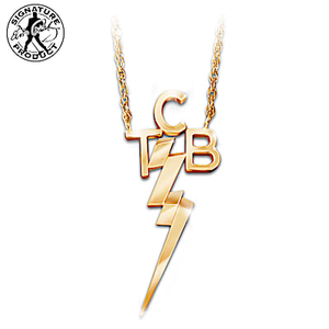 18K Gold-Plated Elvis Taking Care Of Business Necklace