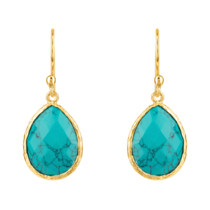 Petite Drop Earrings Arizona Turquoise Gold