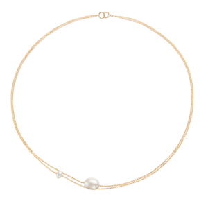 Gold Layered Large & Small Pearl Choker