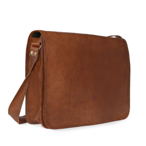 Vida Vintage Classic Leather Messenger Bag