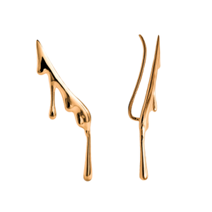 Dripping Gold Vermeil Ear Climber (Left)