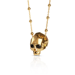 Jawless Vampire Skull Pendant Gold