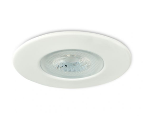 Collingwood H2 Lite Flicker Free Dimmable Fire Rated LED Downlight Matt White Warm White 3000K with Connector