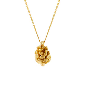 Baby Pine Cone Necklace - Gold