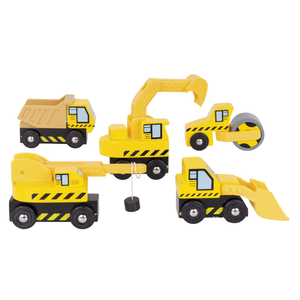 BIGJIGS Toys Site Vehicles - Pack of 5