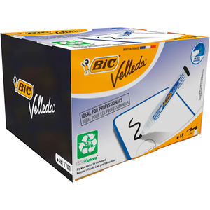 BIC Velleda 1701 Whiteboard Marker Pen - Large Bullet Tip - Black - Pack of 48