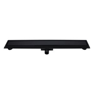 Mat goud RVS Douchegoot compleet met flens 100x7x6,7cm Tegelrooster