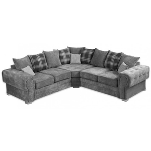 Verona Scatter Grey Fabric Corner Sofa