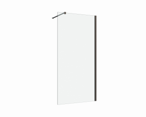 Inloopdouche 70x200 8mm Nano glas mat zwart serie Silvio