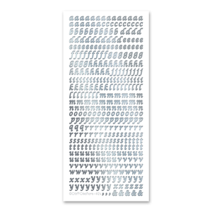6mm Lowercase Alphabet  Silver Self Adhesive Stickers