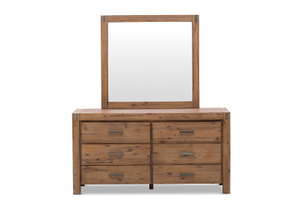 SILVERWOOD  6 Drawer Dresser with Mirror