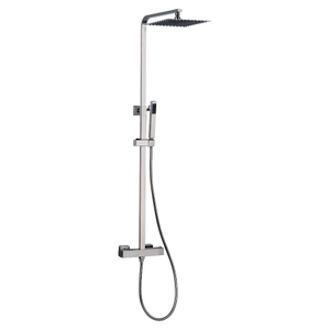 Opbouw regendouche 25cm vierkant hoofddouche thermostatisch volledig Rvs