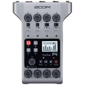 Zoom P4 Podtrak Podcast Recorder w/ 4 Mic Inputs & 4 Headphone Outputs