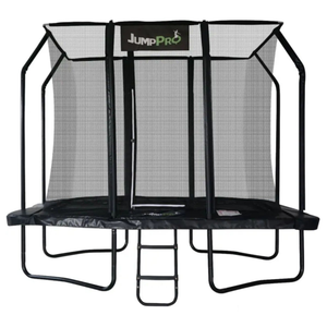 12ft x 8ft JumpPRO™ Xcel Black Rectangular Trampoline with Enclosure