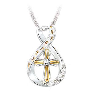 Diamond Footprints In The Sand Pendant Necklace
