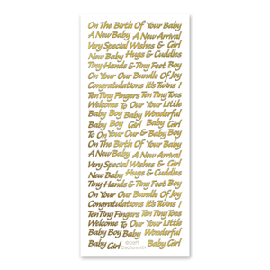 Birth of Baby Gold Self Adhesive Stickers