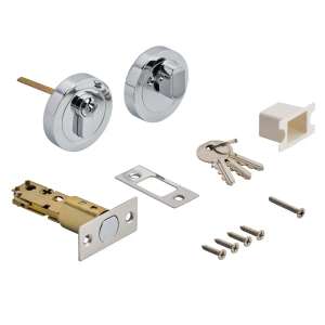 Euro Locking Deadbolt with Thumbturn Lock Set - Polished Chrome - Security Solutions