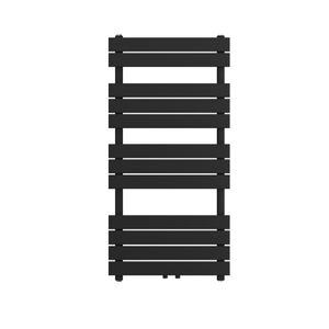 Designradiator Ella 80x60cm mat zwart 468W zij aansluiting