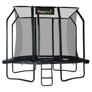 10ft x 7ft JumpPRO™ Xcel Black Rectangular Trampoline with Enclosure