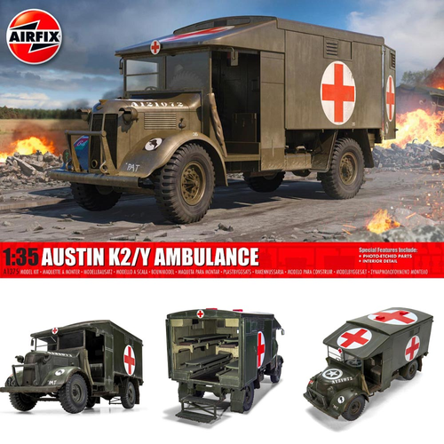 The new Austin K2/Y Ambulance is a model addition to the Airfix model