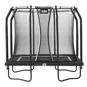 7ft x 5ft Salta Black Rectangular Premium Trampoline with Enclosure
