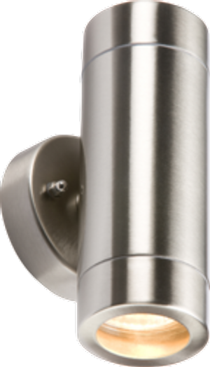 Knightsbridge WALL2L IP65 Lightweight Stainless Steel Up and Down Light GU10