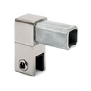Square Tube Bracket with Clamp - End Mount - 20mm