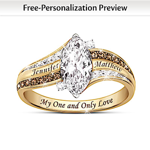 2-Carat White Topaz, 22 Genuine Diamonds Solid 10K Gold Ring
