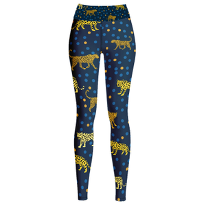 High Waist Yoga Leggings In Leopards Land (M)