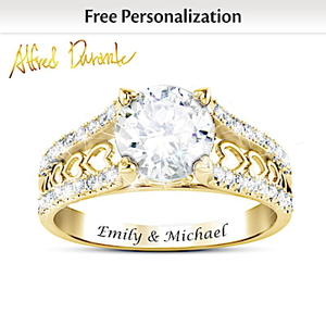 One Love Personalized Solid 10K Gold Ring