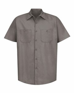 Red Kap SP24LONG Long Size, Short Sleeve Industrial Work Shirt