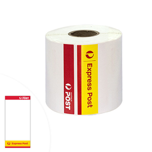 1 Roll Express Post 100mm x 206mm Perforated Direct Thermal Labels - 300 Labels per Roll