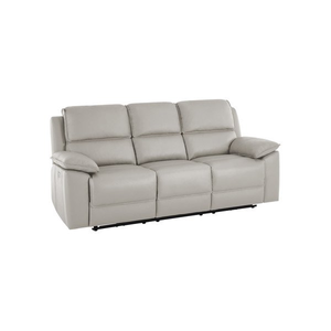 Goodwood Electric Recliner 3 Seater Sofa in Off White Leather