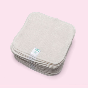 Natural Bamboo Terry Wipes - Washable, Reusable