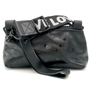 Darla Stadium Bag In Black Star Leather