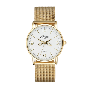 Annie Apple Alore Gold Mesh Hairdresser Scissor Hands Watch