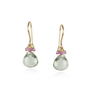 Green Amethyst Earrings