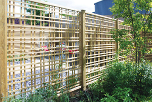 1.83m high x 1.83m wide (6ft) Tartan Trellis Panel
