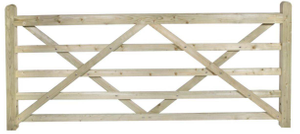 3.00m Universal Hanging Field Gate Planed Finish Jakcured