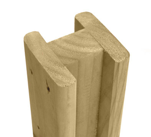 1.80m Slotted Inter/End Post 100 x 100mm For 1.2m Fence Jakcured