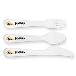 Yellow Digger Kids Cutlery Set