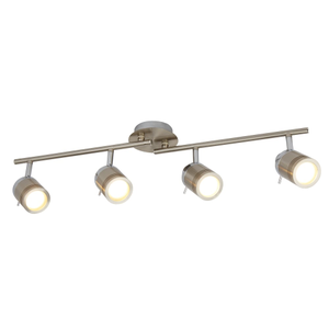 6604SS Samson 4 Light Ip44 Bathroom Spot Split-bar Satin Silver