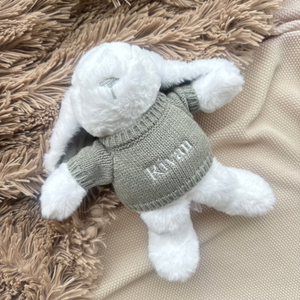 White Bunny With Jumper