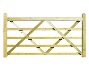 2.40m Universal Hanging Field Gate Planed Finish Jakcured
