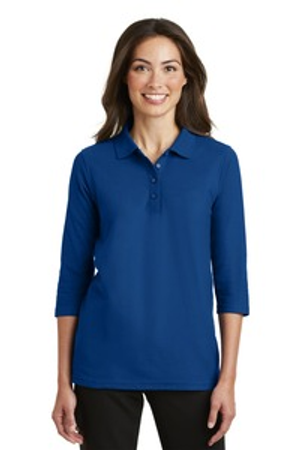 Port Authority L562 Ladies Silk Touch™ 3/4-Sleeve Polo