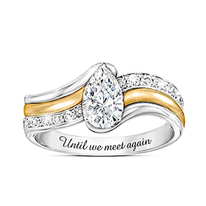 Remember Me White Topaz And Diamond Ring Size 8