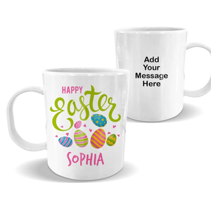 Easter Eggs White Plastic Mug