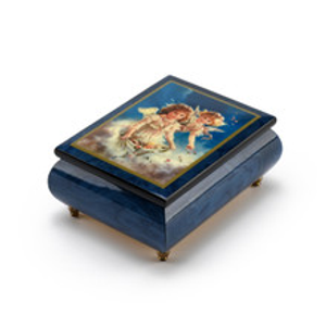 One of a Kind Musical Jewelry Box with Beautiful Painting Petals of Love by Brenda Burke